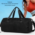 thumbnail image 3 of Bolsa deportiva para fitness decoración de letras con lentejuelas separación seca y húmeda tela Oxford bolsa de viaje transpirable almacenamiento negro-1 pieza Sailing, 3 of 10