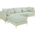 thumbnail image 1 of Meridian Furniture Julia Cream Velvet Modular Sectional, 1 of 5