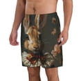 thumbnail image 2 of Goofa Palatial Style Flower Rabbit Printed Mens Swim Trunks Summer Quick Dry Short Beach Swimwear Bathing Suits-X-Large, 2 of 9