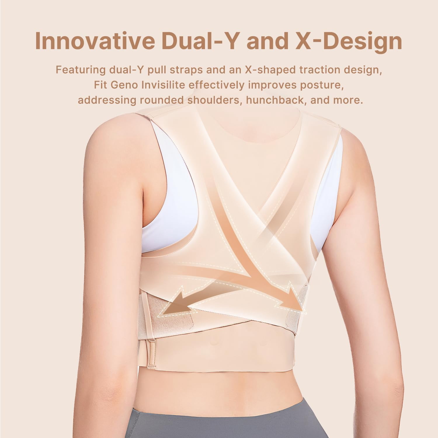 MUSICOZY Upgraded Invisible Back Brace Posture Corrector for Women, Invisible and Lightweight Back Support for Neck, Shoulder, and Upper Back Pain Relief – Improves Posture, Corrects Hunchback, Small