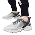 thumbnail image 3 of PEASKJP Men's Casual Sneakers Breathable Lightweight Mesh Anti-Slip Comfort Gym Shoes Sneakers Gray 43, 3 of 5