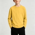 thumbnail image 2 of ZVNAΖH Boys Long Sleeve Shirt, Crewneck Basic Cotton Tee, Casual School Everyday Wear, 2-13Y, 2 of 6