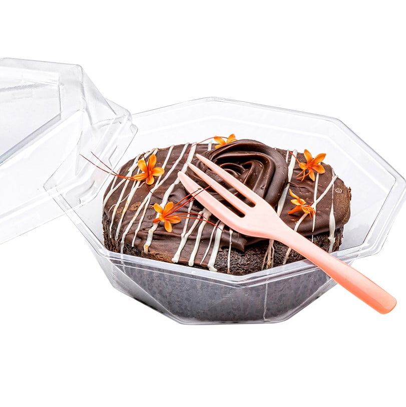 Cake Fork, Pastry Fork, Knife Edge Fork Coral Disposable Fork, 3