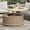 Natural Wood, variant on Uforic Round Rattan Drum Coffee Table with Lifting Top