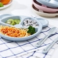 thumbnail image 4 of Juego de s dividi de 3 compartimentos a prueba de de 7.87 azul Sunnimix Platos de bandeja de paja de trigo, 4 of 8