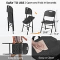 thumbnail image 4 of Ktaxon 10 Pack Folding Chairs, Plastic Portable Chairs for Kitchen, Living Room, Comference, Outdoor Folding Chairs, Black, 4 of 8