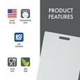 thumbnail image 3 of Dexas NSF Certified Polysafe Cutting Board, 12 x 18 Inches, Reversible Kitchen Cutting Board with Handle and Juice Well, White, 3 of 5