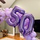thumbnail image 3 of Globo digital Kelfuoya, 40 cm, color morado, número 50, para decoración de fiestas, 3 of 6