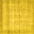 thumbnail image 1 of Ahgly Company Machine Washable Indoor Square Persian Yellow Traditional Area Rugs, 3' Square, 1 of 4