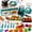 Green, variant on JoyStone 66PCS Kids Pretend Play Kitchen Set with Lights, Sounds & Mist, Rice Cooker, BBQ Grill, Cookware & Cutting Food