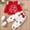 Red, variant on YEEDISON New Baby Girl Clothes Winter 2 Piece Set Letter Long Flying Sleeve Tops Donuts Print Bow Trousers Sweet Kids Girls Outfits for 0-18M