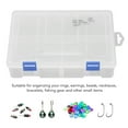 thumbnail image 3 of Caja de compartimentos ANGGREK 8 rejillas PP transparente ajustable 2 capas multifuncional, 3 of 8
