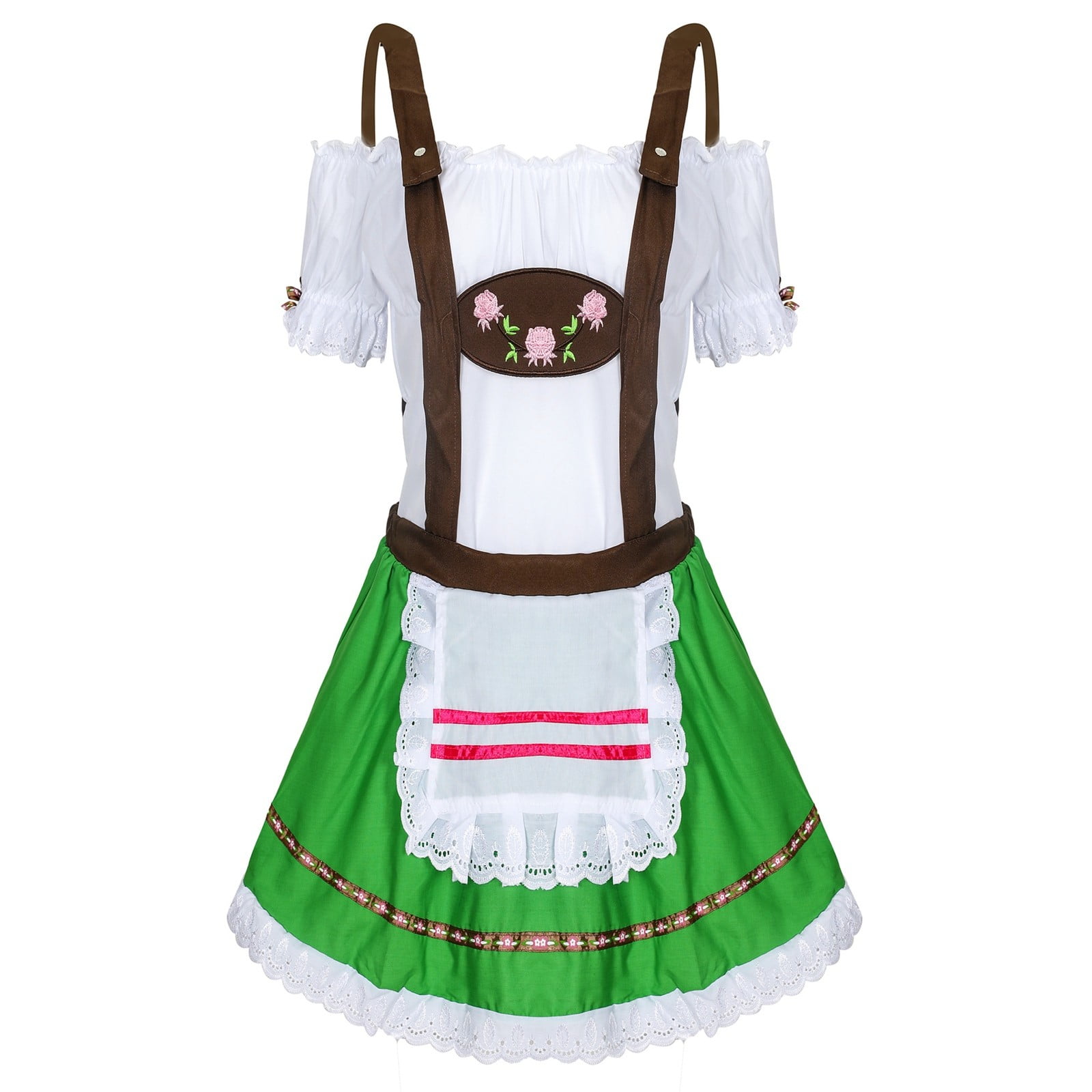 Bmisegm Traditionnel Bavaroise Oktoberfest Dirndl Robe Allemande Festival pour les Femmes Robe a Manches Longues pour les Femmes Grande Taille Robe