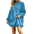thumbnail image 2 of SYwaren Loose Fit Women's Hoodie Sweatshirt Long Sleeve Casual Solid Color Athletic, 2 of 9