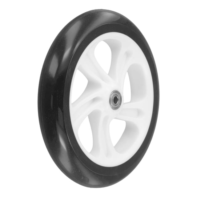 GLFILL Roue de Scooter 200mm Haute Élasticité pour Skateboards Roues avant de Fauteuil Roulant avec Roulement Pièces de Modification de Scooter Noir et Blanc