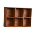 thumbnail image 2 of Estante de exhibición de madera Estante flotante Estante de decoración de pared Exhibición decorativa 6 cuadrículas, 2 of 9
