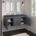 thumbnail image 3 of Modway Render 48" MDF and Particleboard Wall-Mount Bathroom Vanity in Gray/Black, 3 of 8