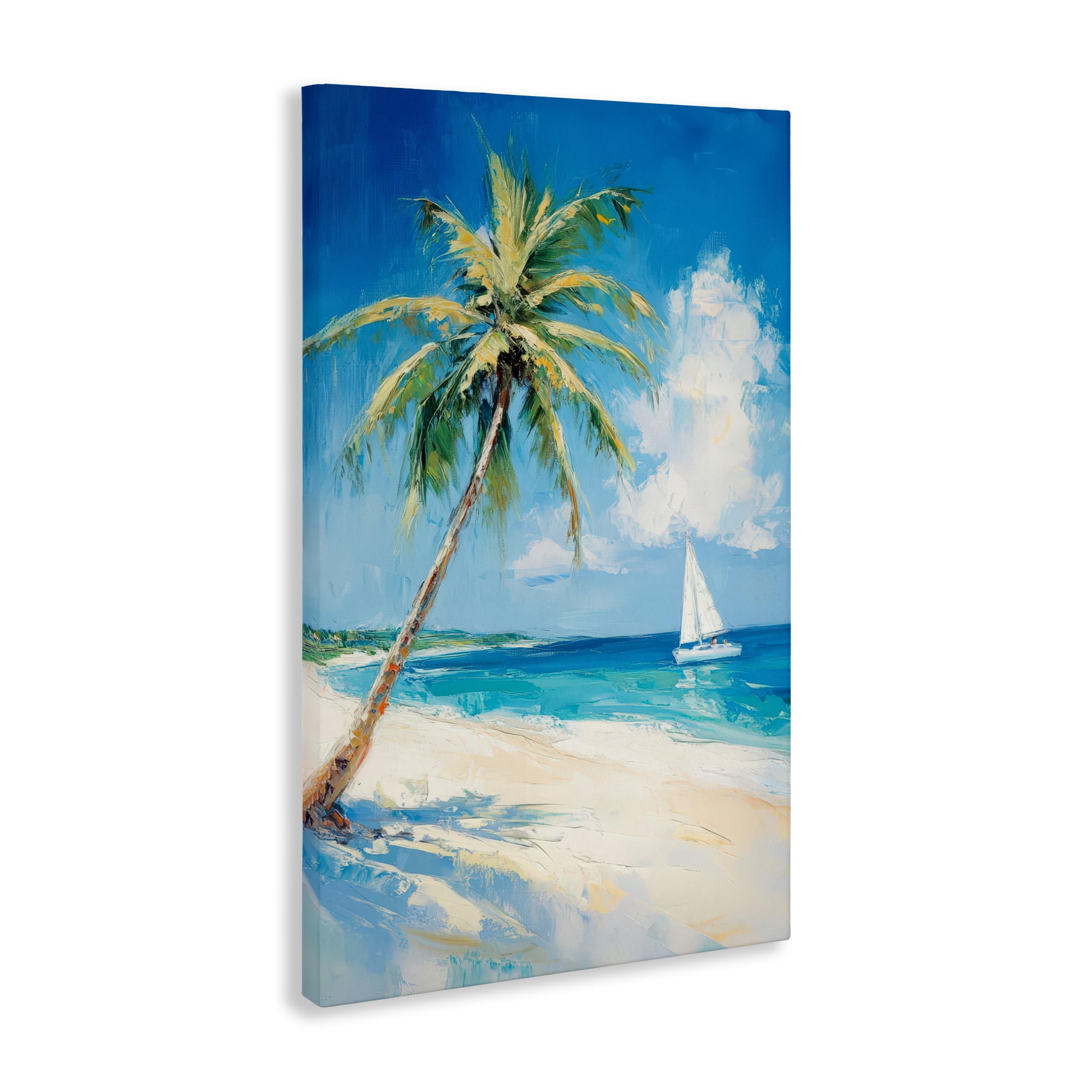 Stupell Industries White Clouds & Sails Canvas Wall Art, design by Petal Prints Design