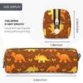thumbnail image 3 of Fotbe Dinosaurs and Leaves Estuche para Lápices de Cuero con Estampado, Estuche con Cremallera Resistente, Organizador Compacto y Elegante para Papelería, 3 of 7