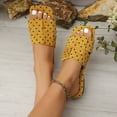 thumbnail image 7 of Agkizg Womens Indoor Outdoor Slides, Beach Walking Sandals, Print Squares Toe Flat Slide Sandals Casual Indoor Outdoor Daily Comfortable Slippers, 7 of 7