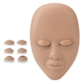 thumbnail image 2 of Lash Mannequin Head, Eyelash Extension Practice Doll Head For Eyelash Extension Practice, With 3 Pairs Replaceable Eyelid Single Layer Lashes, 2 of 8