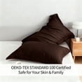 thumbnail image 5 of Kelnaro 2 Pack Microfiber Pillow Shams - Ultra Soft Breathable 20"x26" Sham Covers with Envelope Closure - Standard Size - Chocolate, 5 of 5
