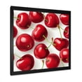 thumbnail image 2 of Designart "Pattern of Simple Cherry Blooms II" Floral Framed Wall Art Decor - Traditional Red Cherry Living Room Framed Canvas Art, 2 of 6