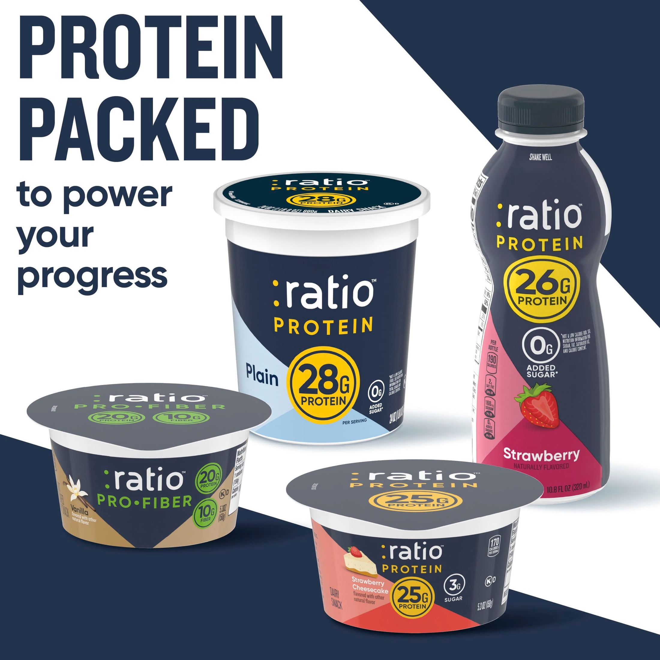 :ratio Protein Yogurt, Plain, 28g Protein, 24 oz