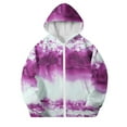thumbnail image 3 of abtuhar Girls Jackets,Jackets for Girls,Girls Zip Up Hoodies Gradient Printed Zipper Sweatshirts Hooded Hot Pink 10 Years, 3 of 6