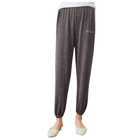 

Hinvhai Plus Size Pants Clearance Women s Leggings Pajamas Loose Home Pants Pajamas