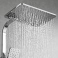thumbnail image 4 of Digital Chrome Shower Set Faucet Bathroom Hot Cold Mixer Rain System Wall Mount Full Kit Bath Tap Bathtub Silver Luxury Bidet My Lux Decor Round, 4 of 15