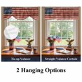 thumbnail image 6 of Independence Day Tie Up Valances Curtain, Adjustable Kitchen Wooden Abstract American Flag Valances for Windows Decor, Rod Pocket Short Curtains Set for Bedroom/Bathroom, 42"x18", 6 of 9