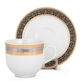 thumbnail image 2 of Porcelain Cup for Mocha Cappuccino Tea and Coffee 9.13 fl oz (270 ml) Royal Dinner Porcelain Tea Cup and Saucer Set Pretty Tea Cup with Matching Saucer, 2 of 9