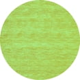 thumbnail image 1 of Ahgly Company Machine Washable Indoor Round Abstract Turquoise Blue Contemporary Area Rugs, 4' Round, 1 of 4