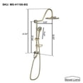 thumbnail image 2 of Boyel Living 10 Inch Rainfall Shower System Wall-mount with Shower Head and Handheld Shower Bathroom Shower Heads Exposed Pipe Brushed Gold, 2 of 4