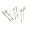 6 Pearl And Silver Bobby Pins