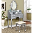 thumbnail image 4 of Furniture of America Cadence Traditional 3-Piece Vanity Set, Silver, 4 of 6