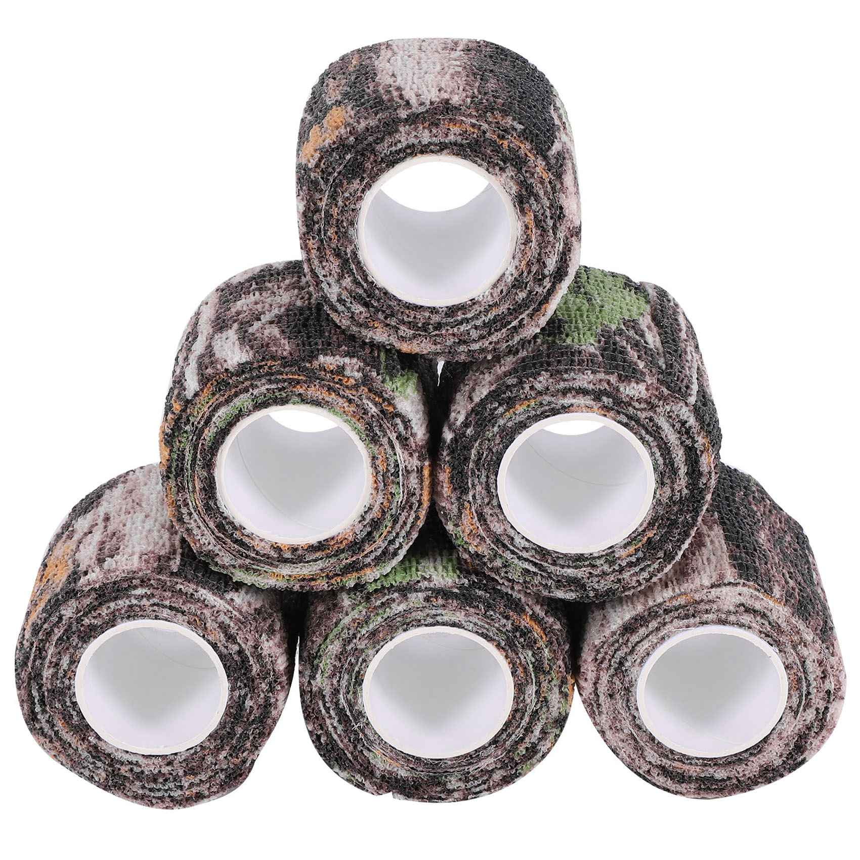 6 Roll Camouflage Tape Cling Scope Wrap Camo Stretch Bandage Self