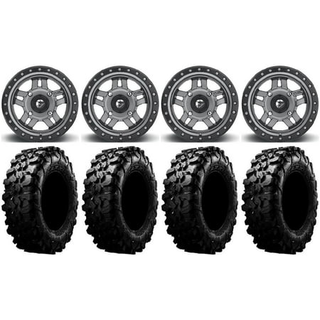 Fuel Anza Gunmetal 15 Wheels 29 Carnivore Tires Kawasaki Mule Pro FXT Fuel Anza Gunmetal 15 Wheels 29 Carnivore Tires Kawasaki Mule Pro FXT