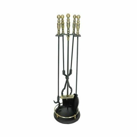 Minuteman International 4 Piece Ball Handle Cast Iron Fireplace