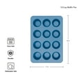 thumbnail image 3 of KitchenAid 12-Cup Aluminized Steel Nonstick Cupcake Pan and Muffin Tin, Blue Velvet, 3 of 8
