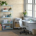 thumbnail image 5 of Design Ideas MeshWorks 2 Tier Wheeled Metal Storage Shelving Cart, White, 5 of 11