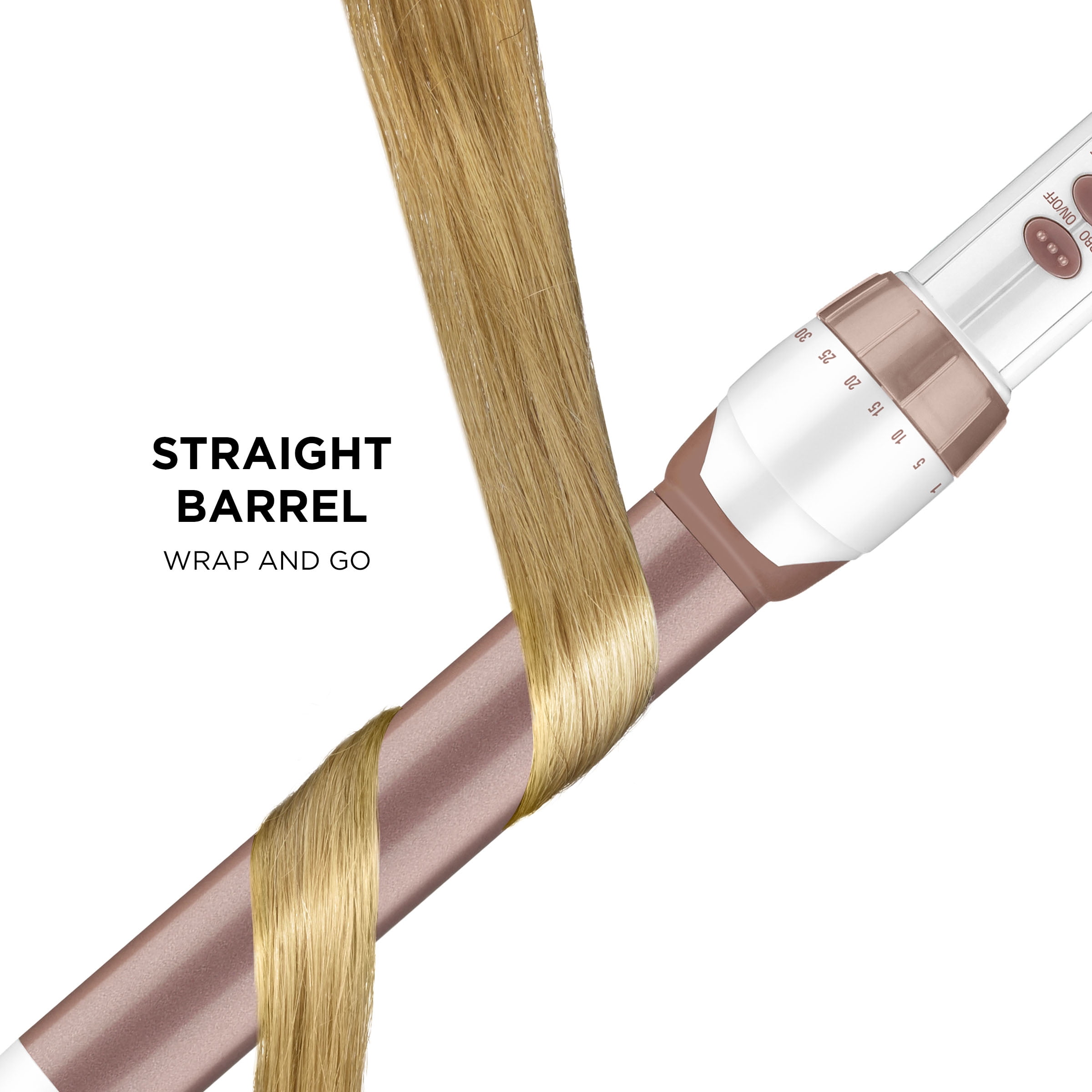 Conair Double Ceramic 1 inch Curling Wand Rose Gold Auto Off Electric Heated CD705GN Walmart