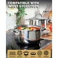 thumbnail image 6 of Cook N Home Kitchen Cookware Sets, 12-Piece Basic Stainless Steel Pots and Pans, Silver, 6 of 8