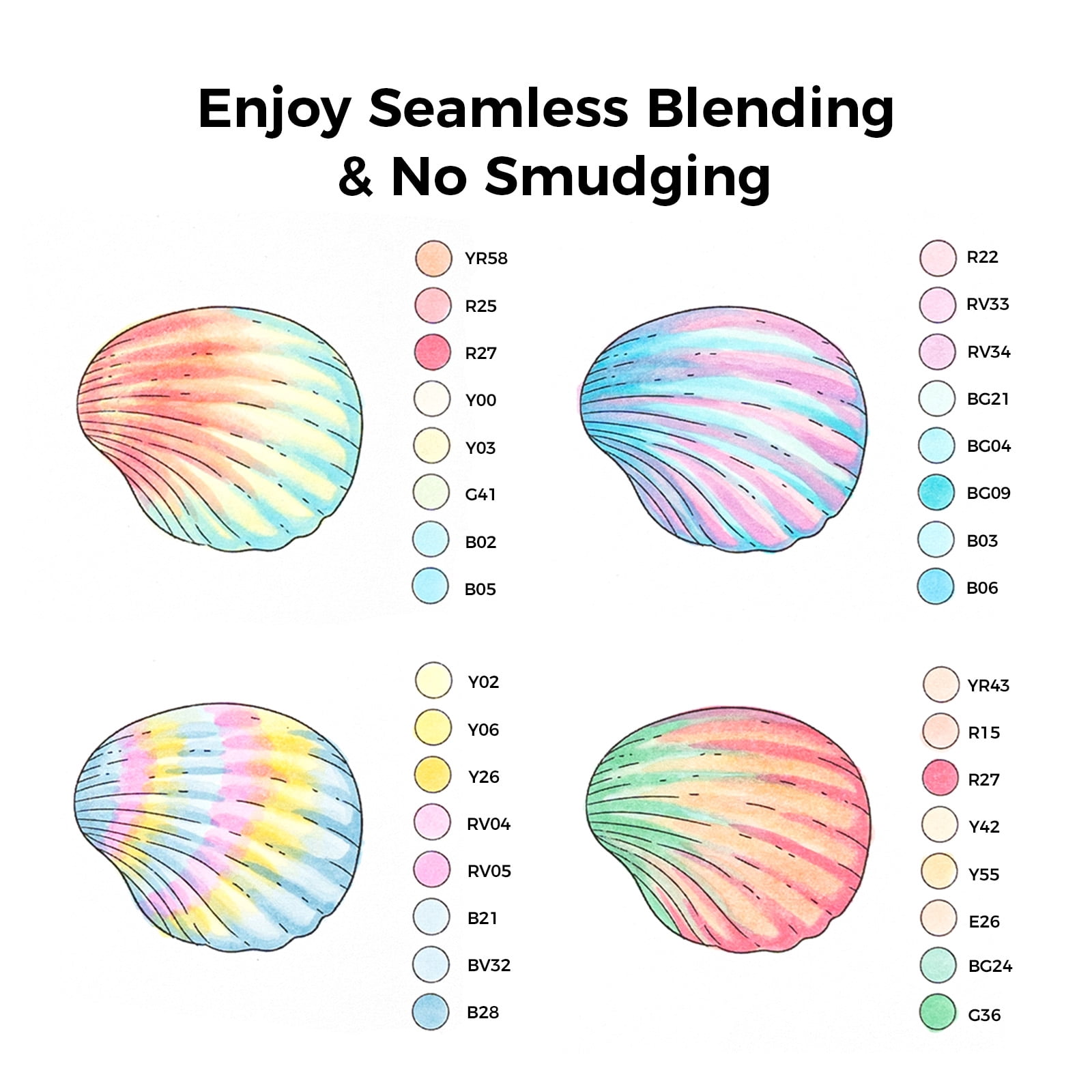 Ohuhu 48 Pastel Colors Brush & Chisel Alcohol-Based Markers + 1 Colorless Blender for Artist Adults' Coloring-Unique Packaging