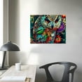 thumbnail image 4 of Orinice Owl Flower Psychedelic Art Fine Art Aesthetic Poster & Print Wall Painting for Home Decor - Living Room, Bedroom, Office, Classroom, Bathroom - Canvas Print 20x16in, 4 of 6