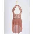 thumbnail image 4 of zdhoor Robe de Danse Lyrique Moderne pour Filles, Robe Justaucorps en Dentelle Florale, Jazz Latin, Ballet, Dacre, Rose Poussiéreux 14, 4 of 7