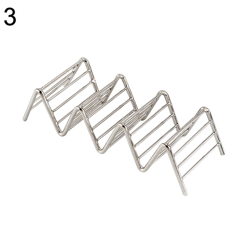 VEAREAR Tacos Holder,Hard Wave Stainless Steel Mexican Food Rack Stand