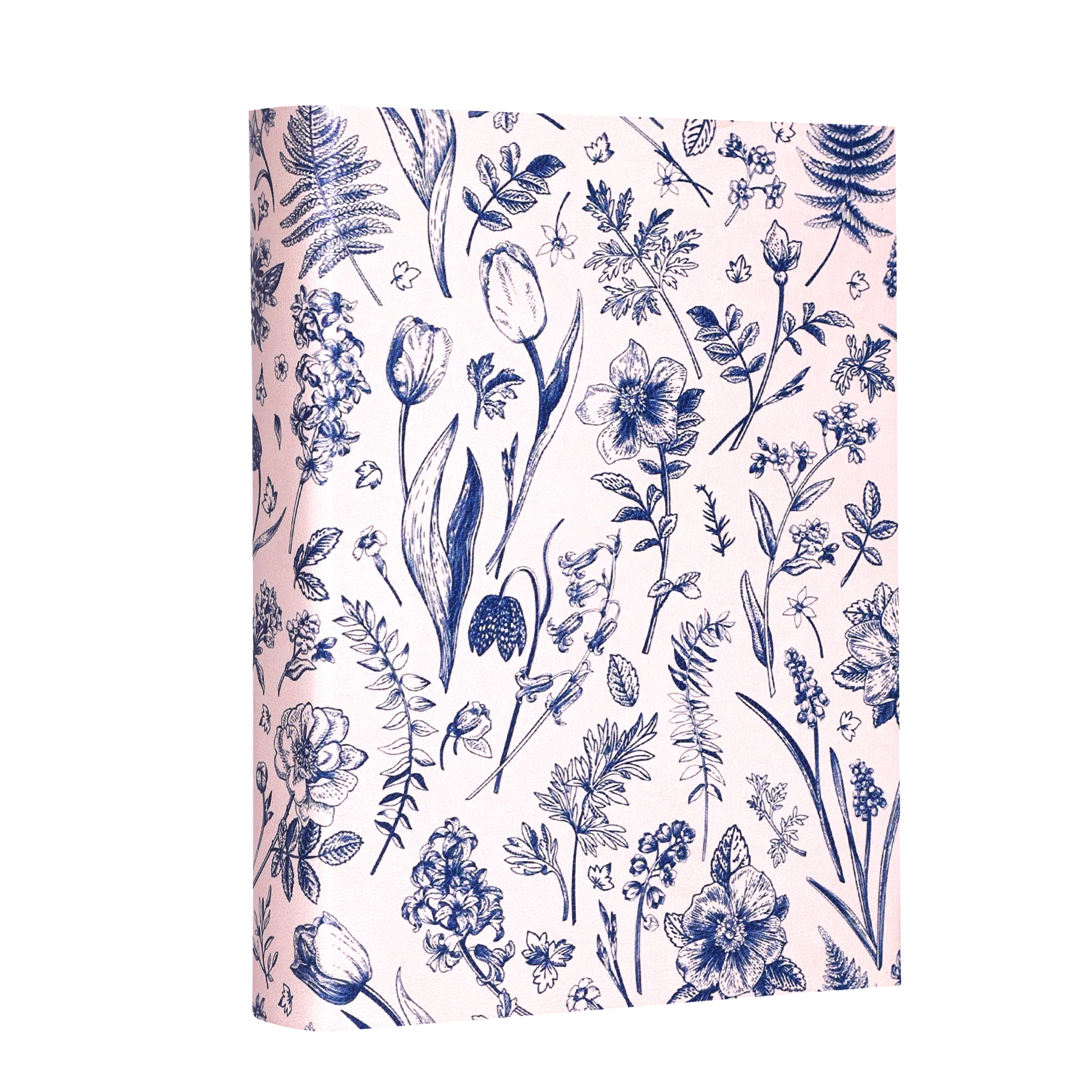 Leather Journal Notebook Blue Floral (Fiore Blu) Handmade Diary Travel Journal - Unique Gift for Her, Artists, Students, Birthday