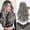 Grey/Sliver, variant on Clip in Hair Extensions,Dark Brown Long Wavy Hair Extensions Soft Synthetic Thick Hairpieces for Women 20 Inch